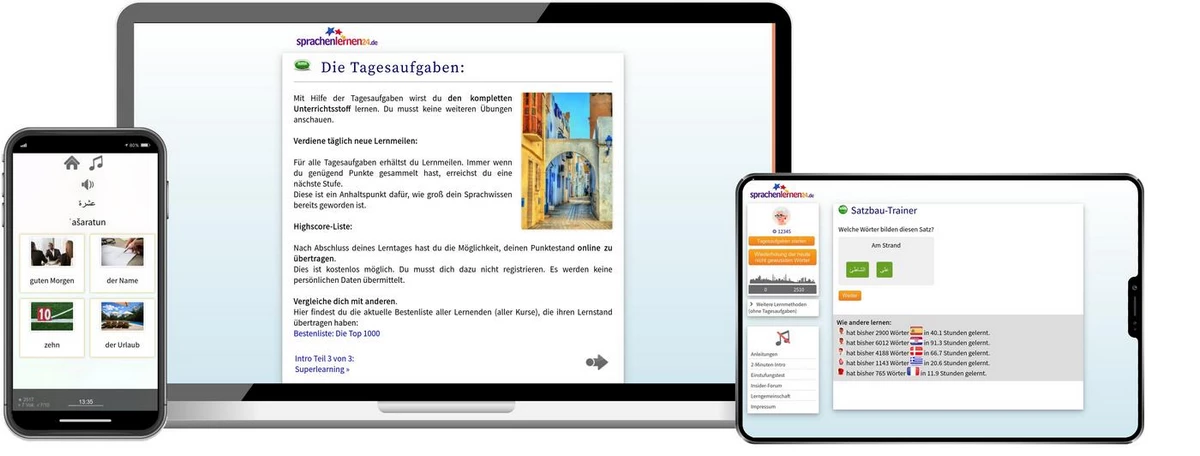 Sprachenlernen24 Online-Sprachkurs Arabisch Screenshot