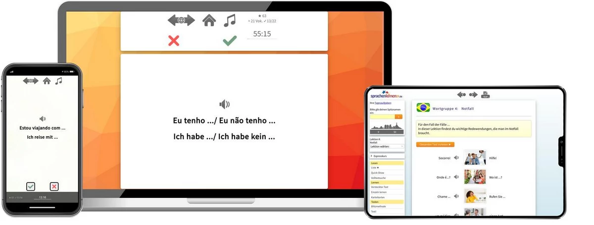Sprachenlernen24 Online-Sprachkurs Brasilianisch Screenshot