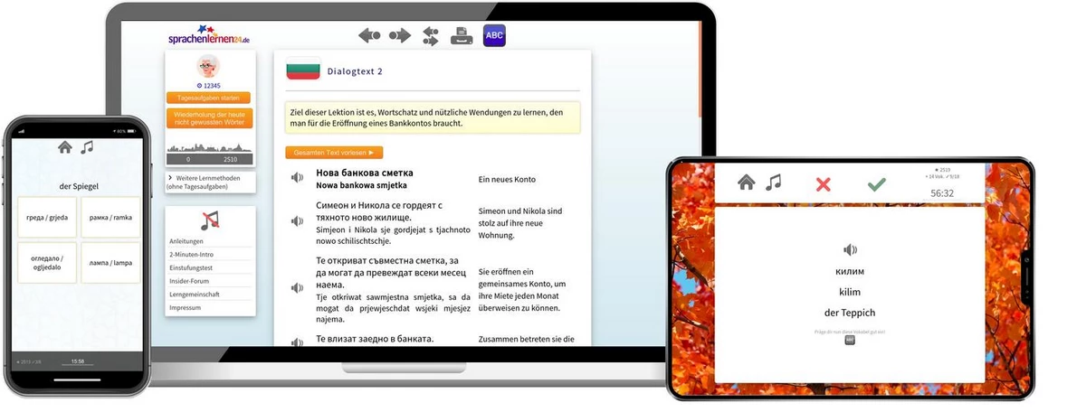 Sprachenlernen24 Online-Sprachkurs Bulgarisch Screenshot