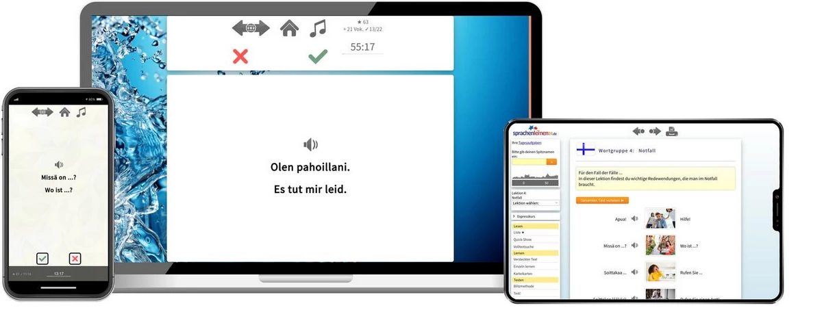 Sprachenlernen24 Online-Sprachkurs Finnisch Screenshot