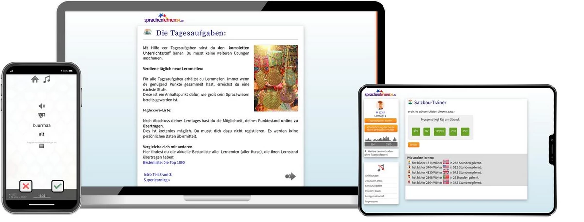 Sprachenlernen24 Online-Sprachkurs Indonesisch Screenshot