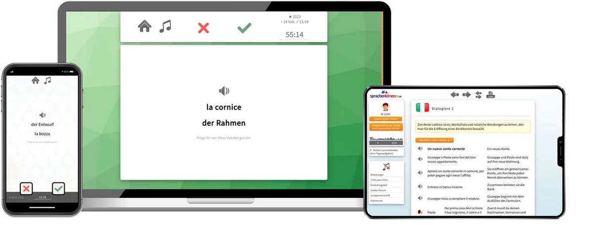 Sprachenlernen24 Online-Sprachkurs Italienisch Screenshot