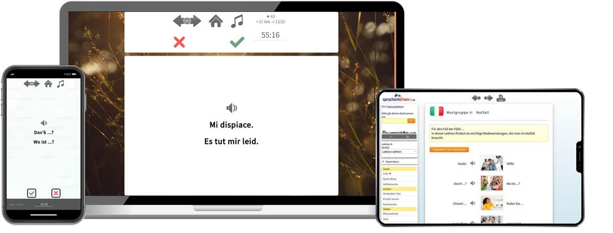Sprachenlernen24 Online-Sprachkurs Italienisch Screenshot