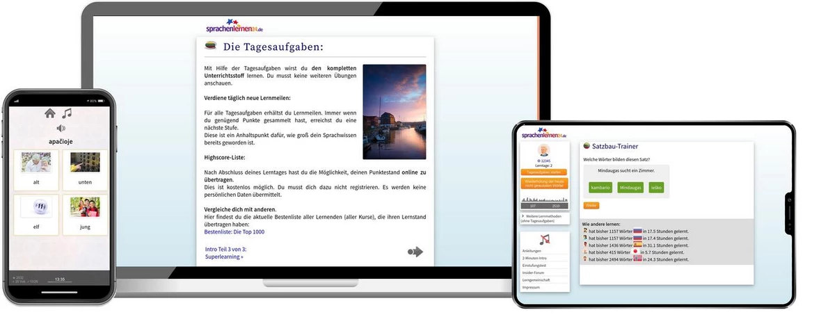 Sprachenlernen24 Online-Sprachkurs Litauisch Screenshot