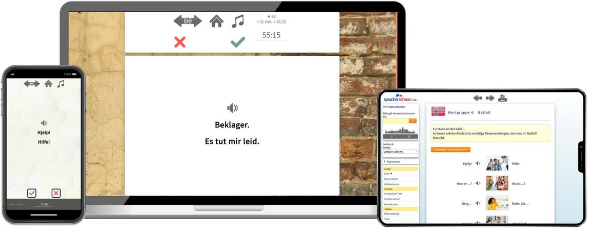 Sprachenlernen24 Online-Sprachkurs Norwegisch Screenshot