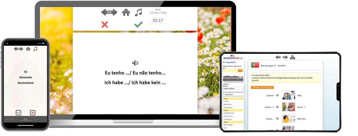 Sprachenlernen24 Online-Sprachkurs Portugiesisch Screenshot