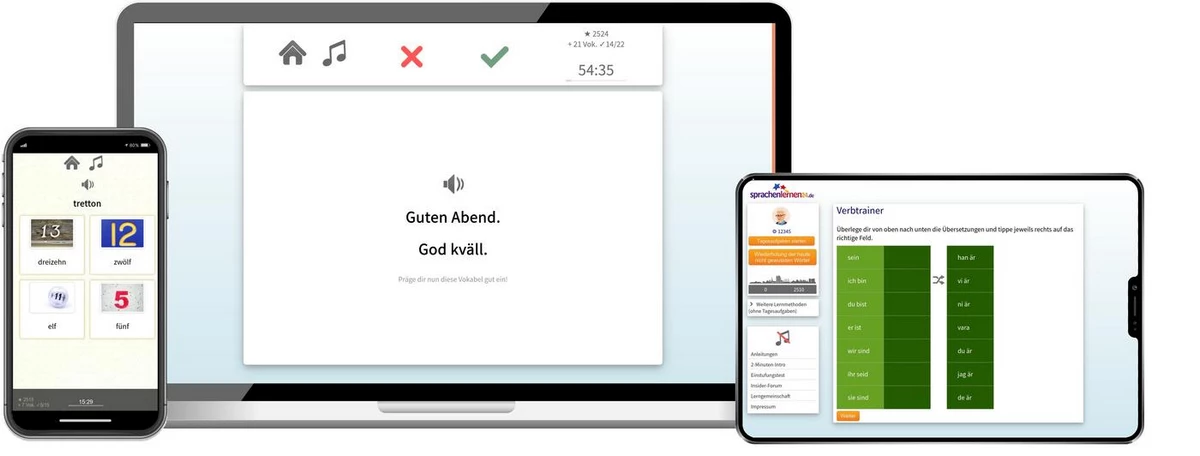 Sprachenlernen24 Online-Sprachkurs Schwedisch Screenshot