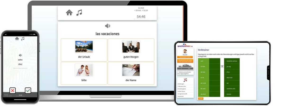 Sprachenlernen24 Online-Sprachkurs Spanisch Screenshot