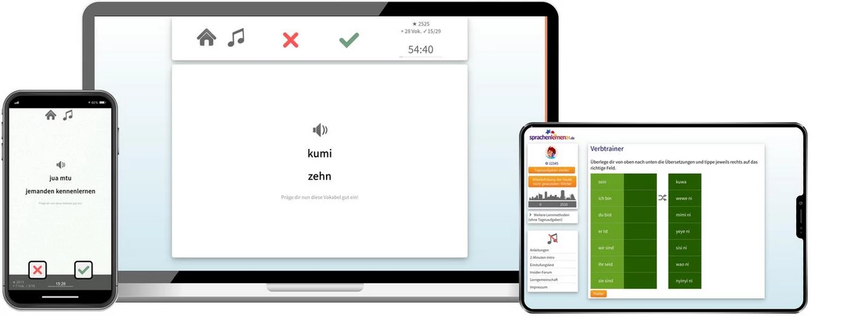 Sprachenlernen24 Online-Sprachkurs Suaheli Screenshot