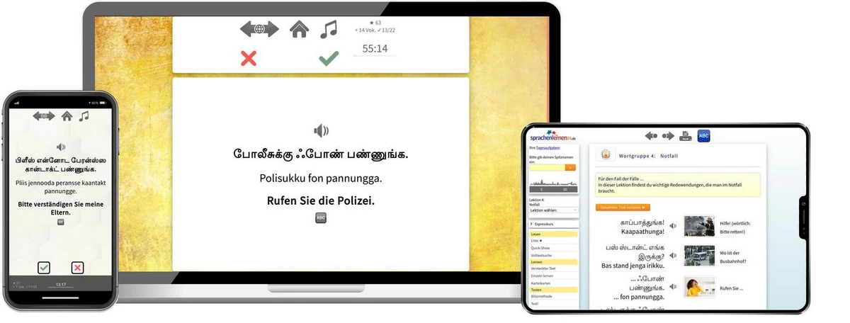 Sprachenlernen24 Online-Sprachkurs Tamil Screenshot