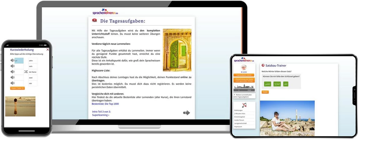 Sprachenlernen24 Online-Sprachkurs Tunesisch Screenshot