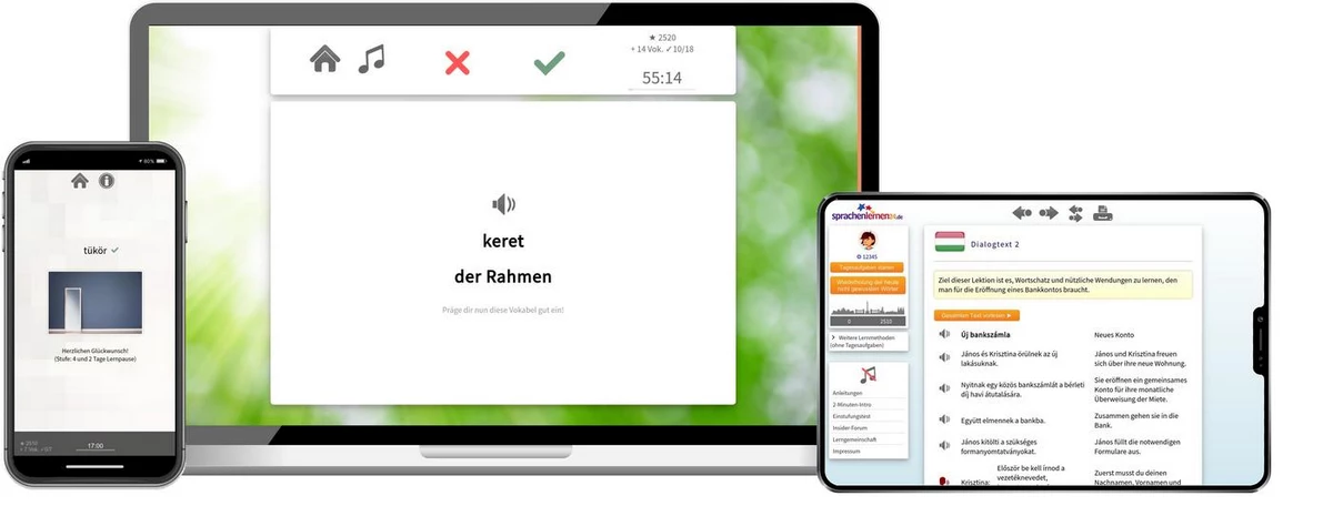 Sprachenlernen24 Online-Sprachkurs Ungarisch Screenshot