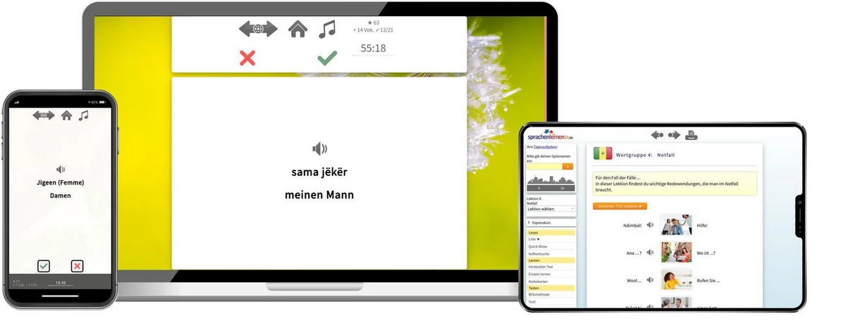 Sprachenlernen24 Online-Sprachkurs Wolof Screenshot
