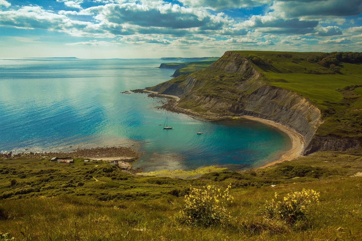 Ausblick von Emmett’s Hill auf Chapman’s Pool, Isle of Purbeck, Dorset, England. Foto: Pixabay, CC0