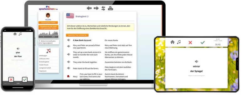 Sprachenlernen24 Amerikanisch Aufbaukurs für Fortgeschrittene Online-Sprachkurs Screenshot