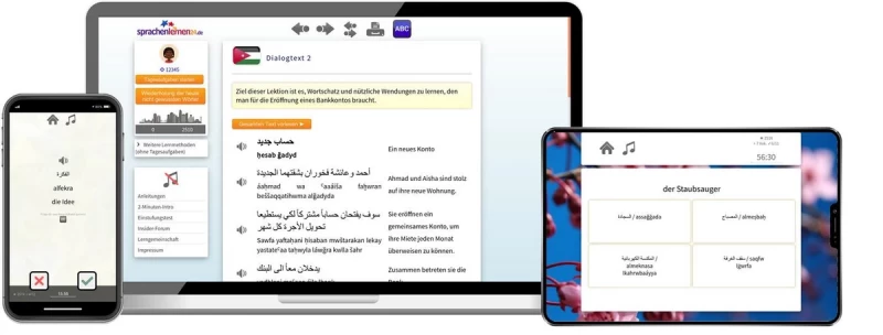 Sprachenlernen24 Jordanisch Aufbaukurs für Fortgeschrittene Online-Sprachkurs Screenshot