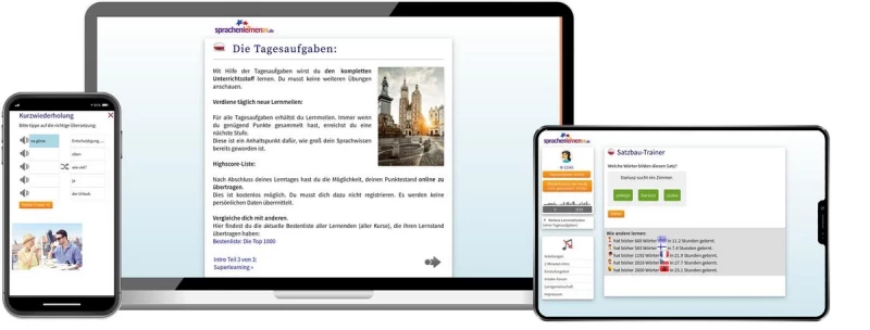 Sprachenlernen24 Online-Sprachkurs Polnisch Screenshot