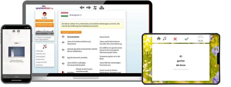 Sprachenlernen24 Ungarisch Aufbaukurs für Fortgeschrittene Online-Sprachkurs Screenshot
