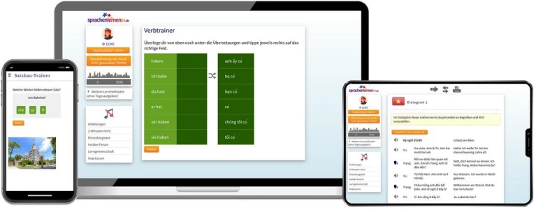 Sprachenlernen24 Vietnamesisch Basiskurs für Anfänger Online-Sprachkurs Screenshot