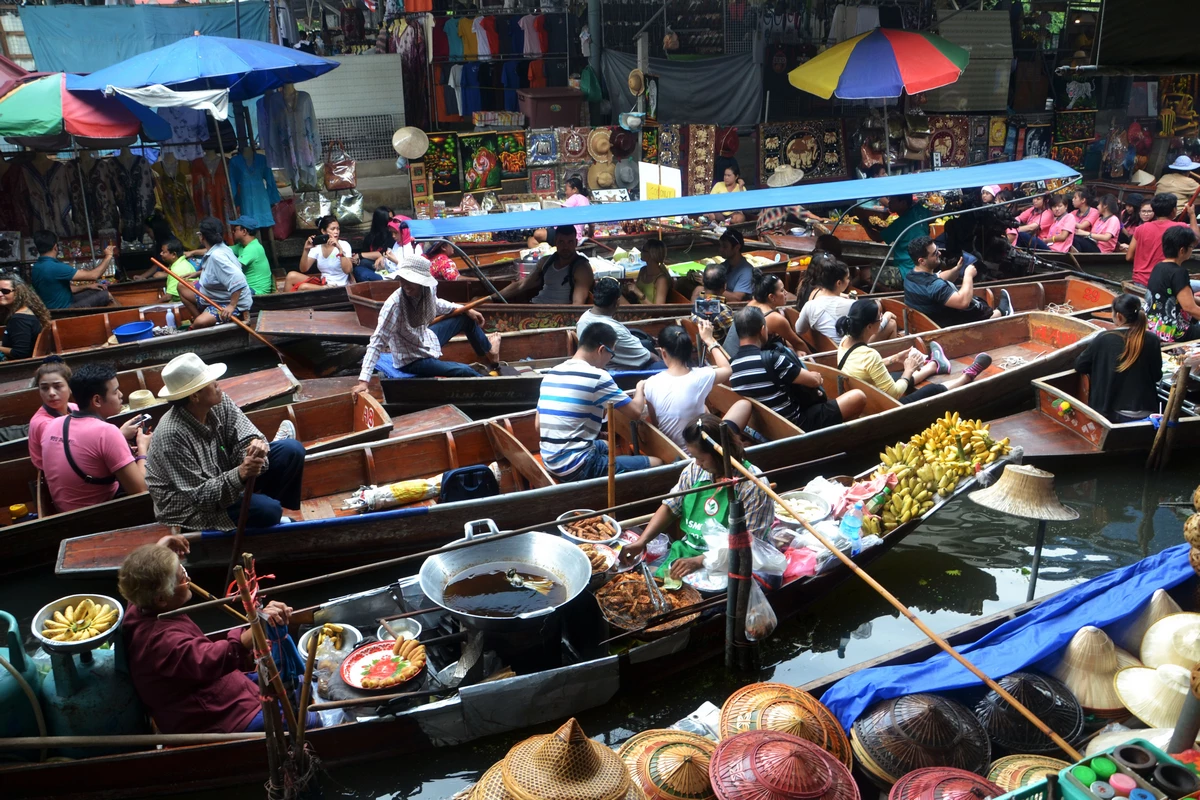 Floating Market, Bangkok, Thailand. Foto: Pixabay #1020850, CC0
